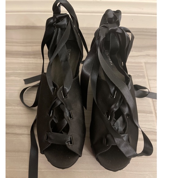 Renvy Satin Lace Up Platforms - Picture 4 of 10